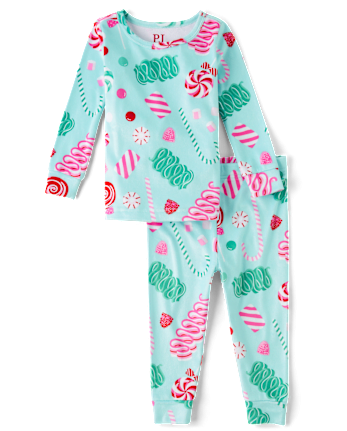 Baby And Toddler Girls Holiday Gummy Velour Pajamas