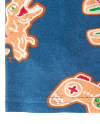 Baby And Toddler Boys Gingerbread Gamer Snug Fit Velour Pajamas