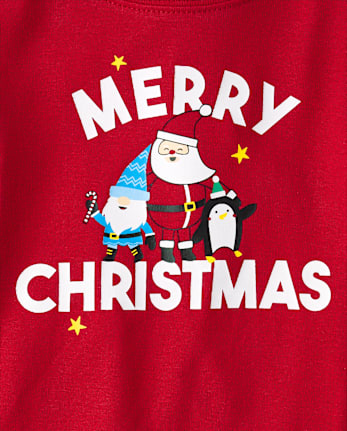 Pyjama assorti pour enfants en coton et micropolaire « Joyeux Noël »