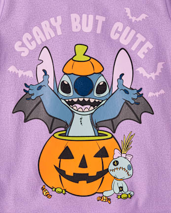 Toddler Girls Scary But Cute Stitch Graphic Tee