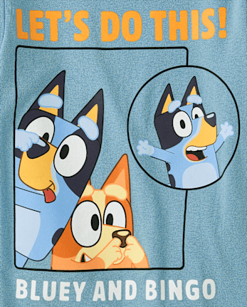 Toddler Boys Let's Do This Bluey And Bingo Graphic Tee