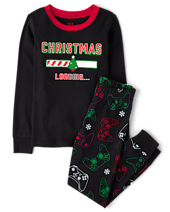 Kids Christmas Gamer Snug Fit Cotton Pajamas