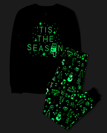 Adult Matching Family Glow Tis The Season Cotton Pajamas