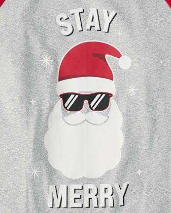 Pyjama assorti en coton pour adultes, motif famille « Glow Stay Merry »