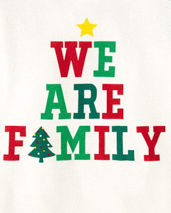 Kids Matching Family We Are Family Snug Fit Cotton Pajamas