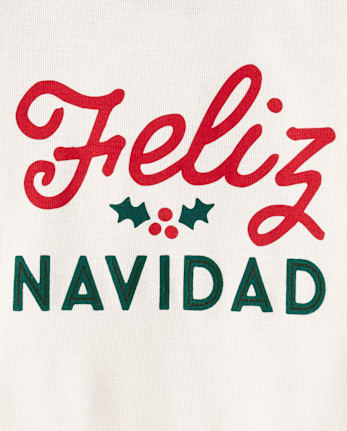 Kids Matching Family Feliz Navidad Snug Fit Cotton Pajamas