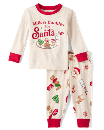 Baby And Toddler Milk And Cookies Snug Fit Cotton Pajamas