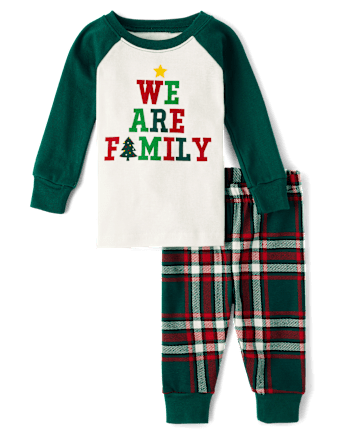 Baby And Toddler Matching Family We Are Family Snug Fit Cotton Pajamas