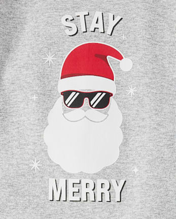 Pyjama en coton ajusté pour bébé et enfant en bas âge, assorti à la famille, « Glow Stay Merry »