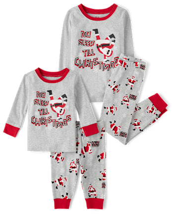 Kids Glow Santa Dancing Snug Fit Cotton Pajamas