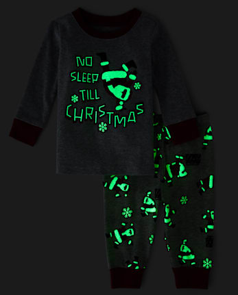 Baby And Toddler Glow Santa Dancing Snug Fit Cotton Pajamas