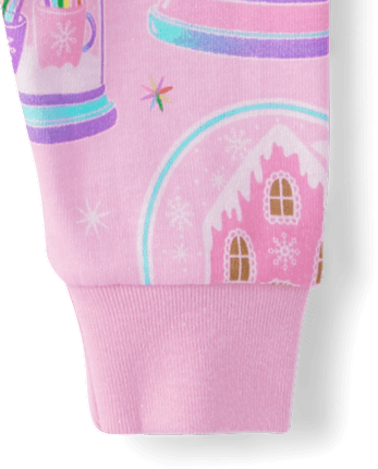 Baby And Toddler Girls Mommy And Me Gingerbread Snow Globe Snug Fit Cotton Pajamas