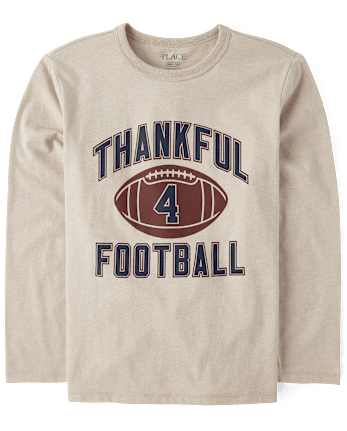 Boys Thankful 4 Football Graphic Tee