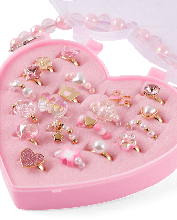 Lot de 20 bagues florales pour filles