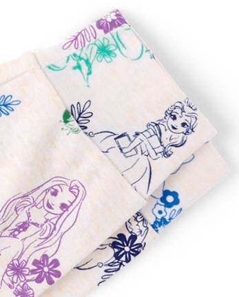 Girls Disney™ Princess Floral Snug Fit Cotton Pajamas