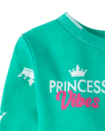 Girls Disney Princess Vibes Snug Fit Cotton Pajamas