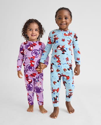 Baby And Toddler Girls Spidey Snug Fit Cotton Pajamas