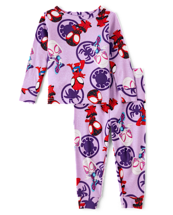 Baby And Toddler Girls Spidey™ Snug Fit Cotton Pajamas