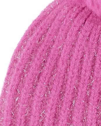 Bonnet à pompon Shimmer Icon pour filles