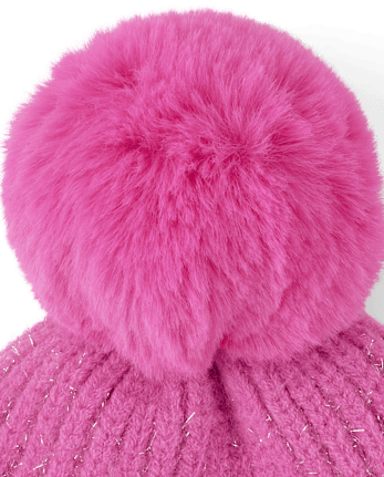 Bonnet à pompon Shimmer Icon pour filles