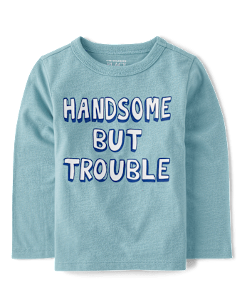 Baby And Toddler Boys Handsome But Trouble Graphic Tee