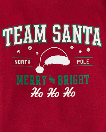 Baby And Toddler Matching Family Team Santa Graphic Tee