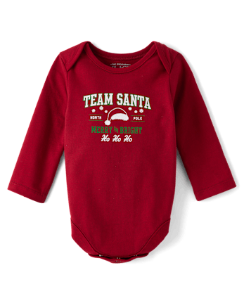 Baby Matching Family Team Santa Graphic Bodysuit