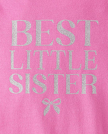 Baby Best Little Sister Graphic Bodysuit
