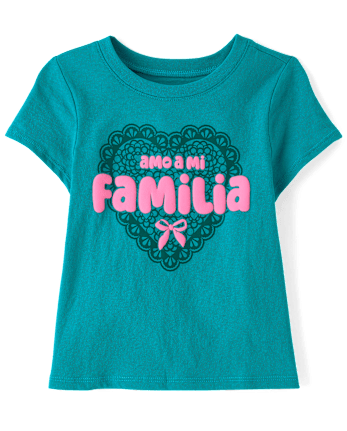 Baby And Toddler Girls Amo A Mi Familia Graphic Tee