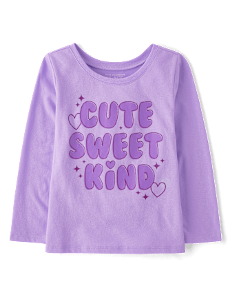 T-shirt graphique mignon et gentil pour bébés et petites filles