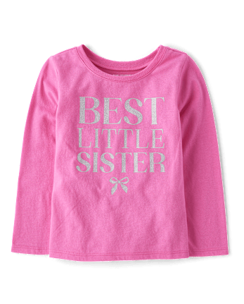 Baby And Toddler Girls Best Little Sister Graphic Tee