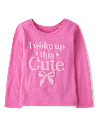 Baby And Toddler Girls Woke Up This Cute Graphic Tee