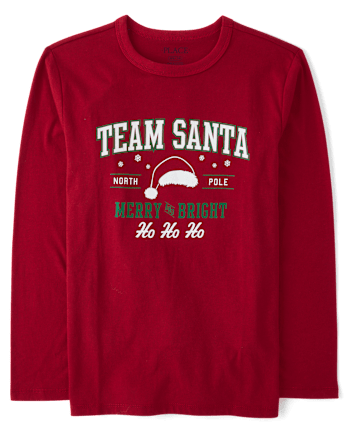 Kids Matching Family Team Santa Graphic Tee