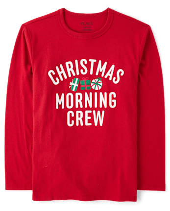 Kids Matching FamilyChristmas Morning Crew Graphic Tee