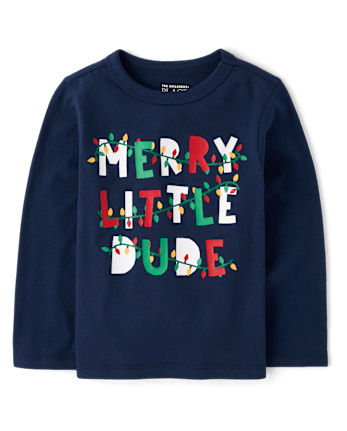 Baby And Toddler Boys Merry Little Dude Graphic Tee