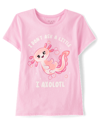 Girls Axolotl Graphic Tee