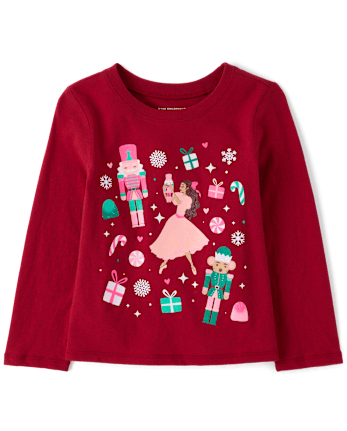 Baby And Toddler Girls Christmas Nutcracker Graphic Tee