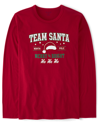 Adult Matching Family Team Santa Graphic Tee