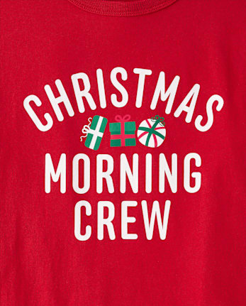 Adult Matching Family  Christmas Morning Crew Graphic Tee
