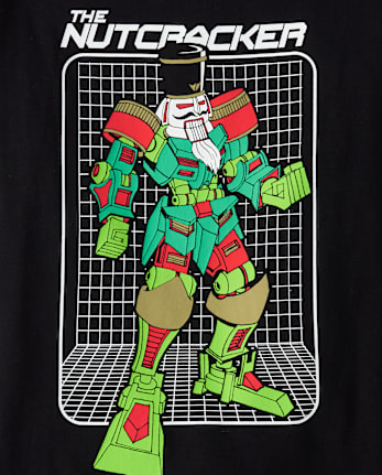 Boys Christmas Robot Nutcracker Graphic Tee