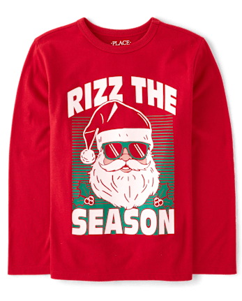 Boys Christmas Rizz The Season Graphic Tee