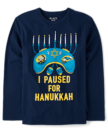 Boys Paused For Hanukkah Graphic Tee