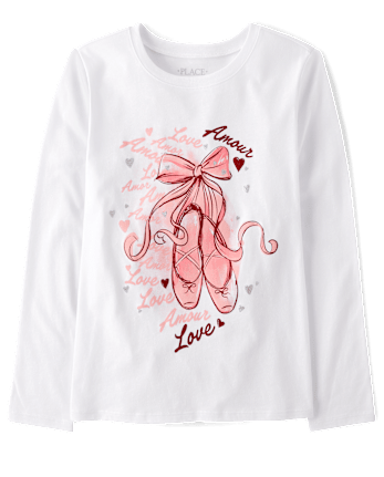 Girls Ballet Shoes Graphic Tee