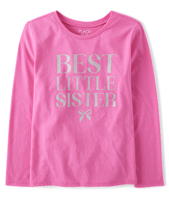 Girls Best Little Sister Graphic Tee