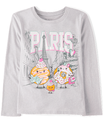 Girls Donuts in Paris Graphic Tee
