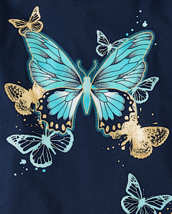Girls Butterflies Graphic Tee