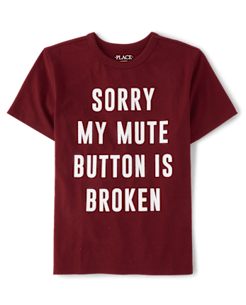 Boys Mute Button Graphic Tee