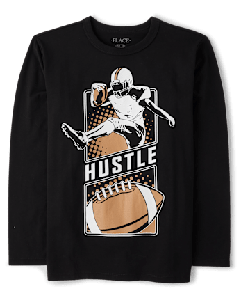 Boys Football Hustle Graphic Tee