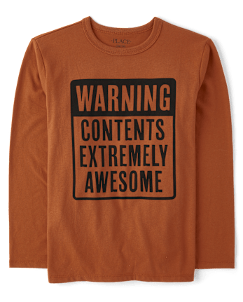Boys Awesome Contents Graphic Tee