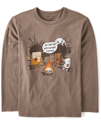 Boys Camping Smores Graphic Tee